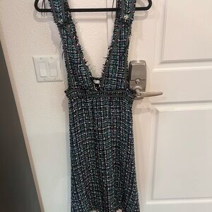 Zara knitted colorful dress with zipper on the side
